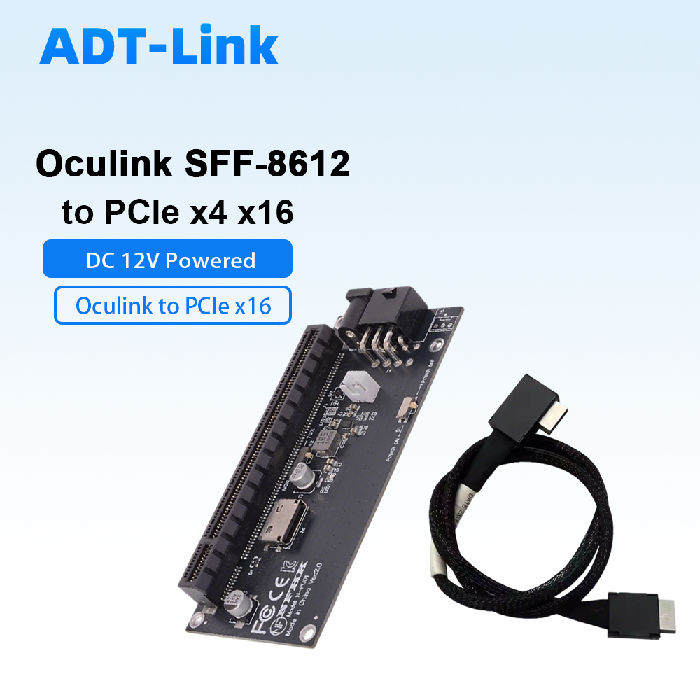 Adattatore Oculink SFF-8612 a  - Pcie 4.0 X16 Riser Cable 90 Degree recensione e prezzo