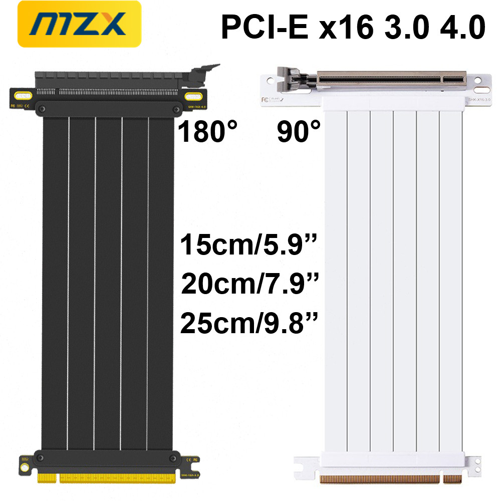MZX PCIE 4.0 3.0 Cavo riser 16 - Pcie 4.0 X16 Riser Cable 90 Degree recensione e prezzo
