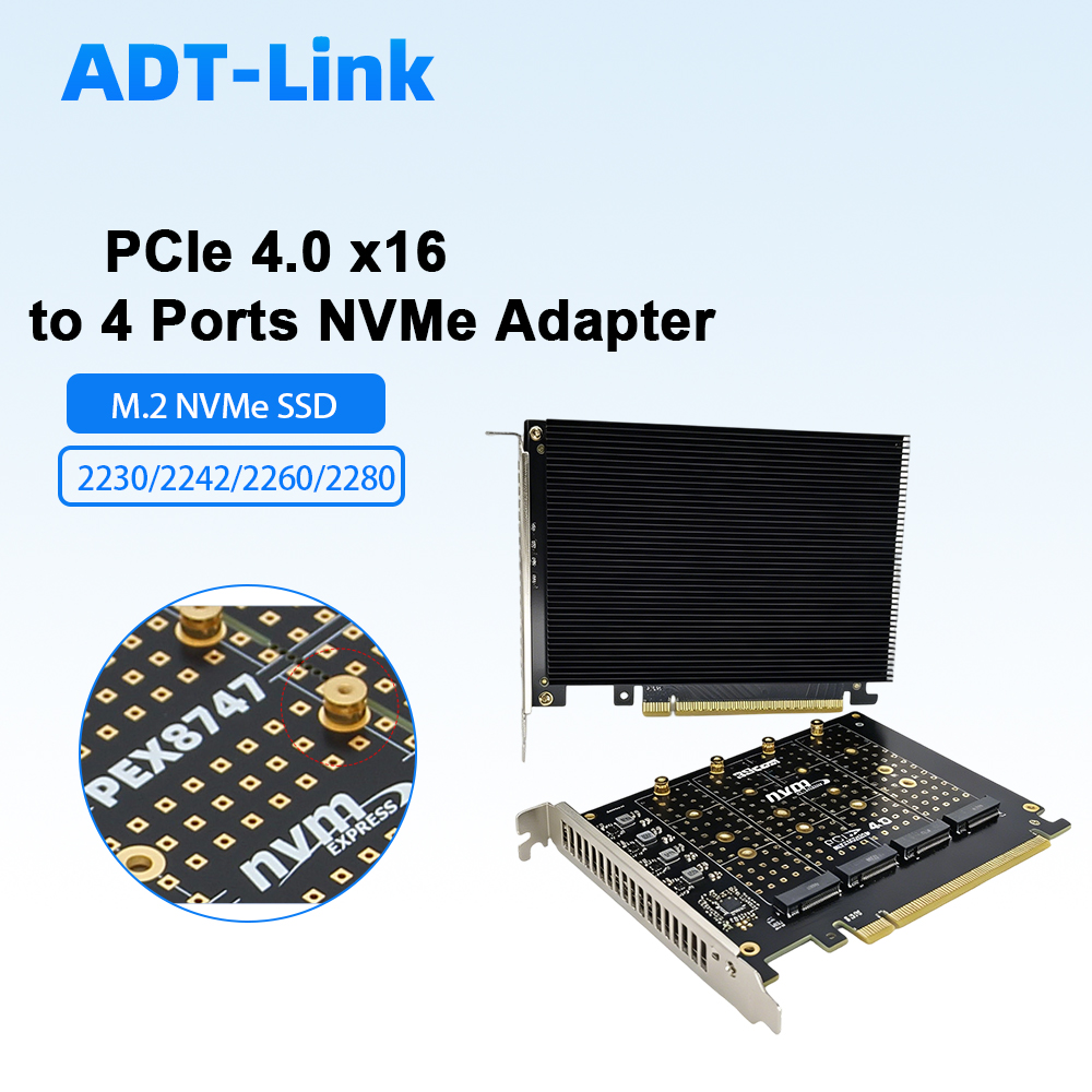 Scheda adattatore PCIe 4.0 X16 - Quad M.2 Nvme Pcie Bifurcation Card recensione e prezzo