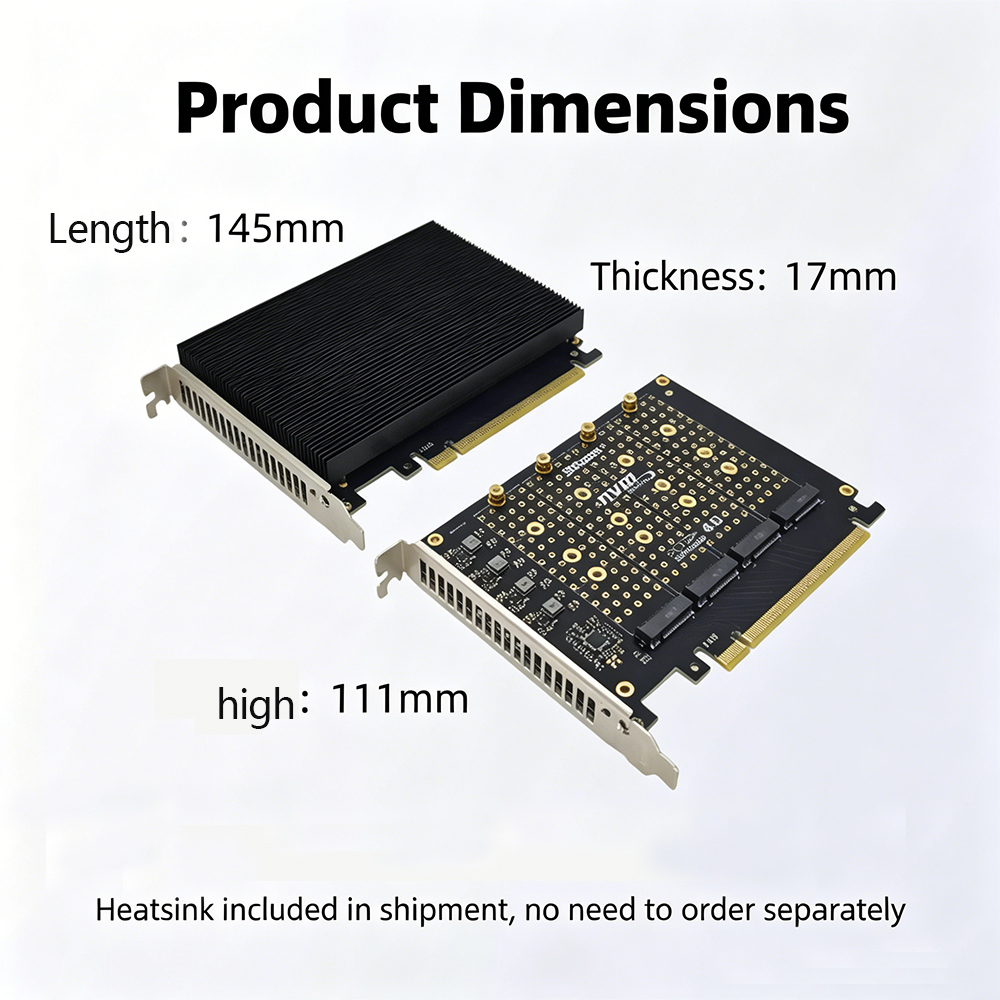 Scheda adattatore PCIe 4.0 X16 - Quad M.2 Nvme Pcie Bifurcation Card recensione e prezzo