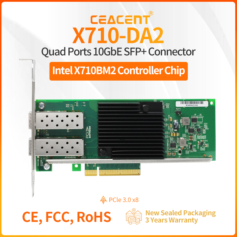 X710-DA2 Chipset Intel X710-BM - 10Gb Sfp+ Pcie Network Card Dual Port recensione e prezzo