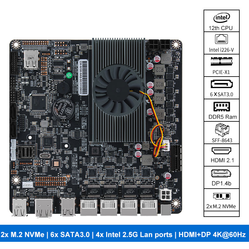 Scheda Madre N100 NAS con 2x M - Nas Motherboard N100 6 Sata recensione e prezzo