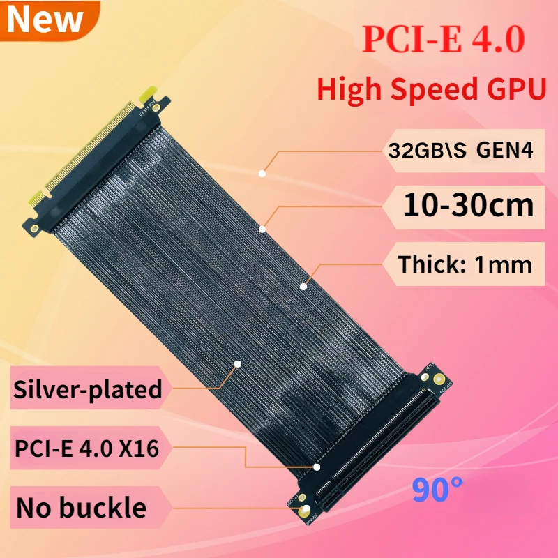 Cavo di prolunga schermato per - Pcie 4.0 X16 Riser Cable 90 Degree recensione e prezzo