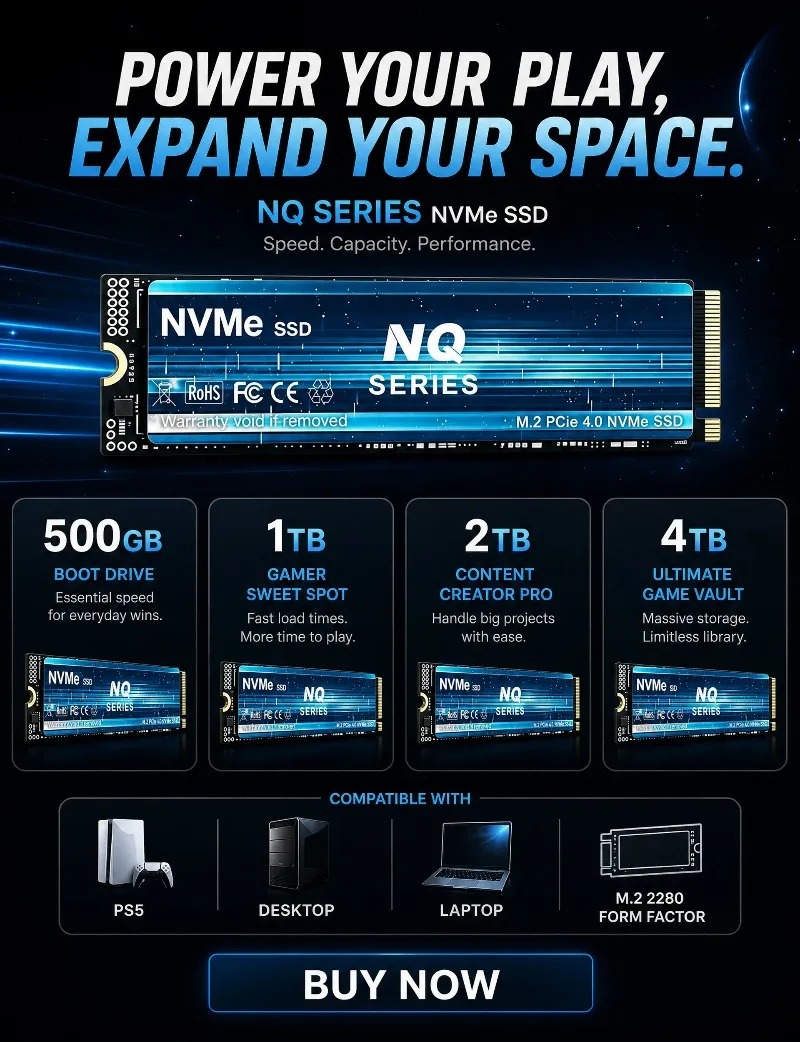 SSD NQ 2TB 4TB M.2 NVMe, unità - M.2 Nvme 4Tb Pcie 4.0 Ssd recensione e prezzo