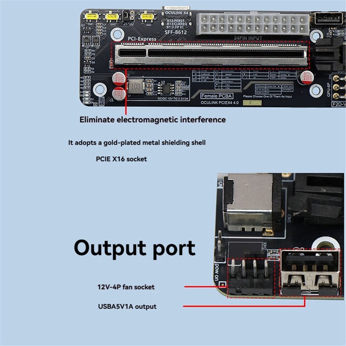 Nuovo Oculink SFF-8612 a PCIE  - External Gpu Dock Pcie 4.0 Oculink recensione e prezzo