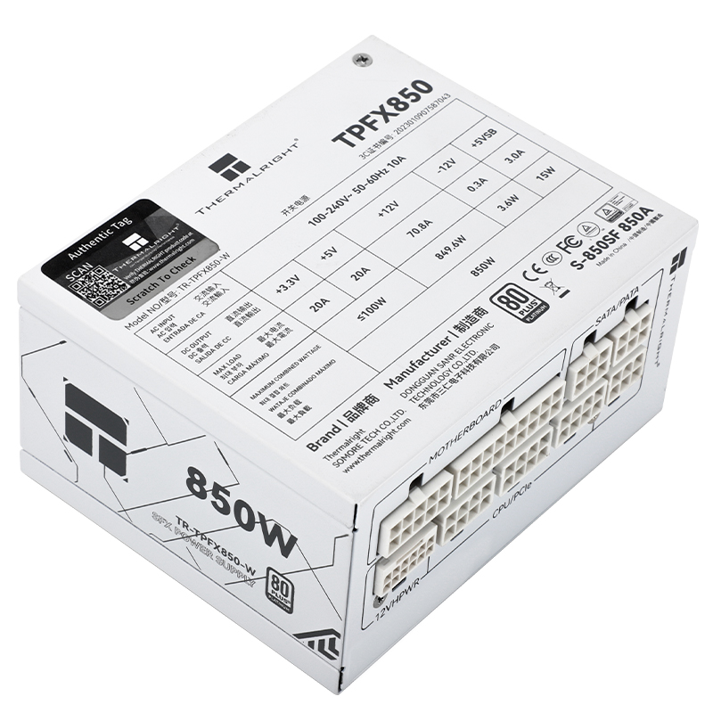 Thermalright TR-TPFX850-W Alim - Sfx Power Supply 850W Gold recensione e prezzo