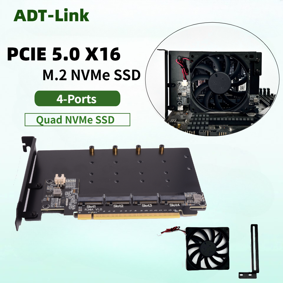 Scheda di espansione PCIe 5.0  - Quad M.2 Nvme Pcie Bifurcation Card recensione e prezzo