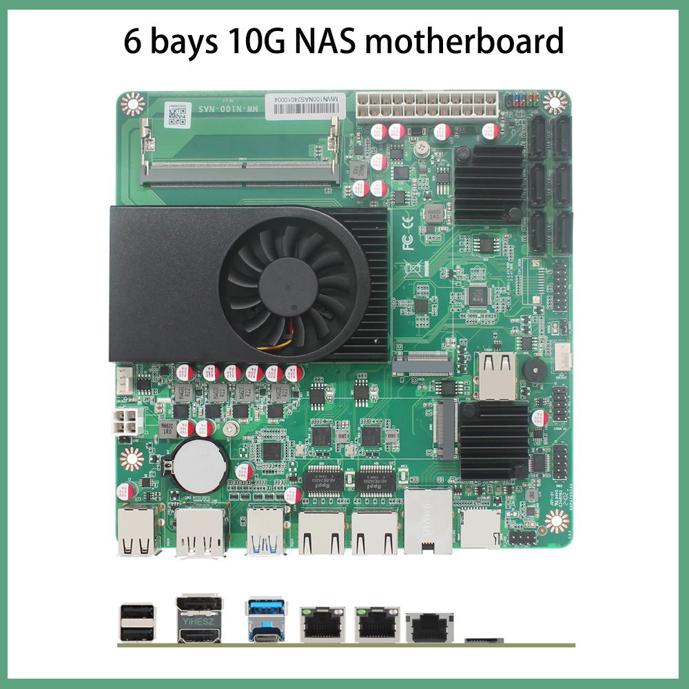 N100/i3-N305 6 Alloggiamenti 1 - Nas Motherboard N100 6 Sata recensione e prezzo