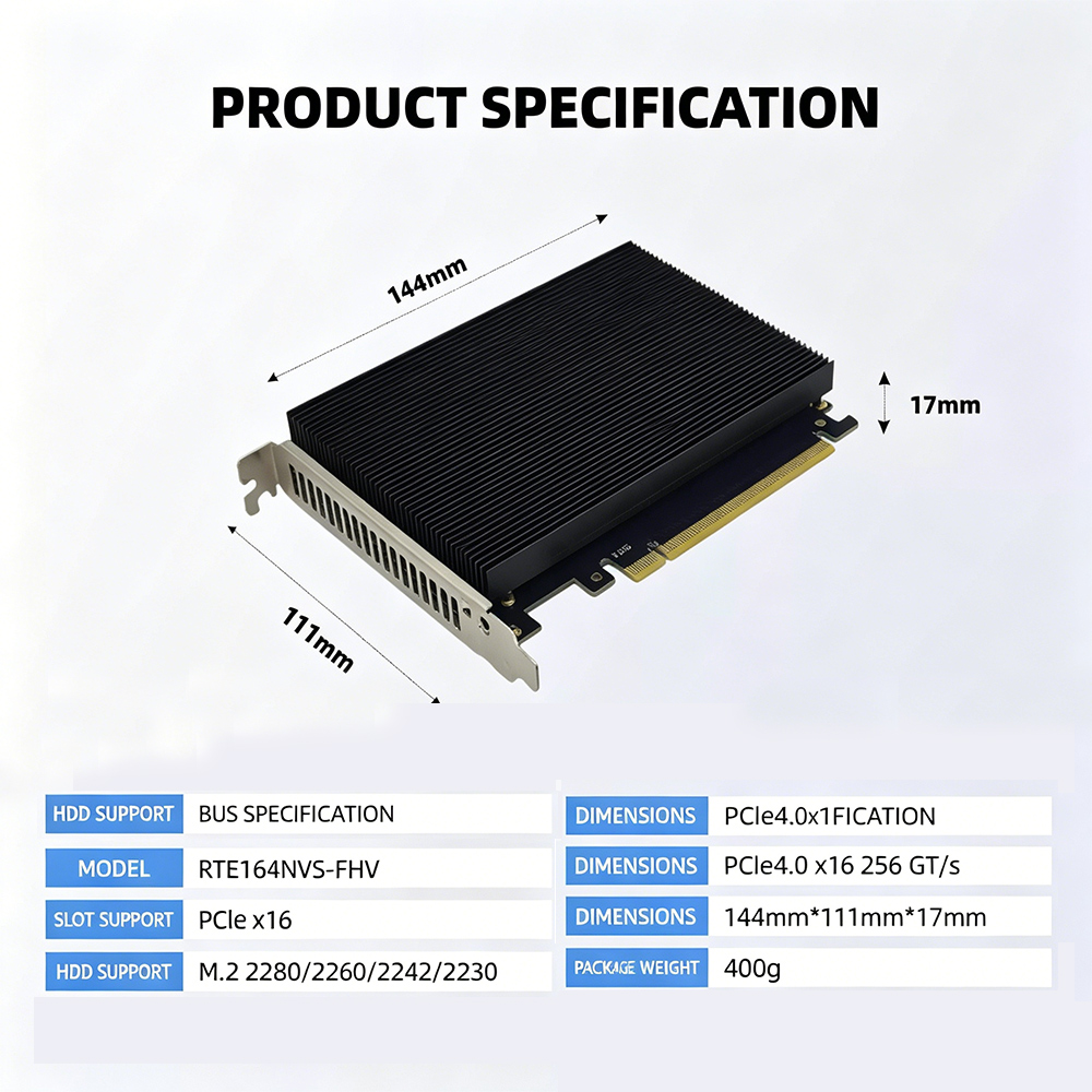 Scheda Adattatore PCIe 4.0 X16 - Quad M.2 Nvme Pcie Bifurcation Card recensione e prezzo