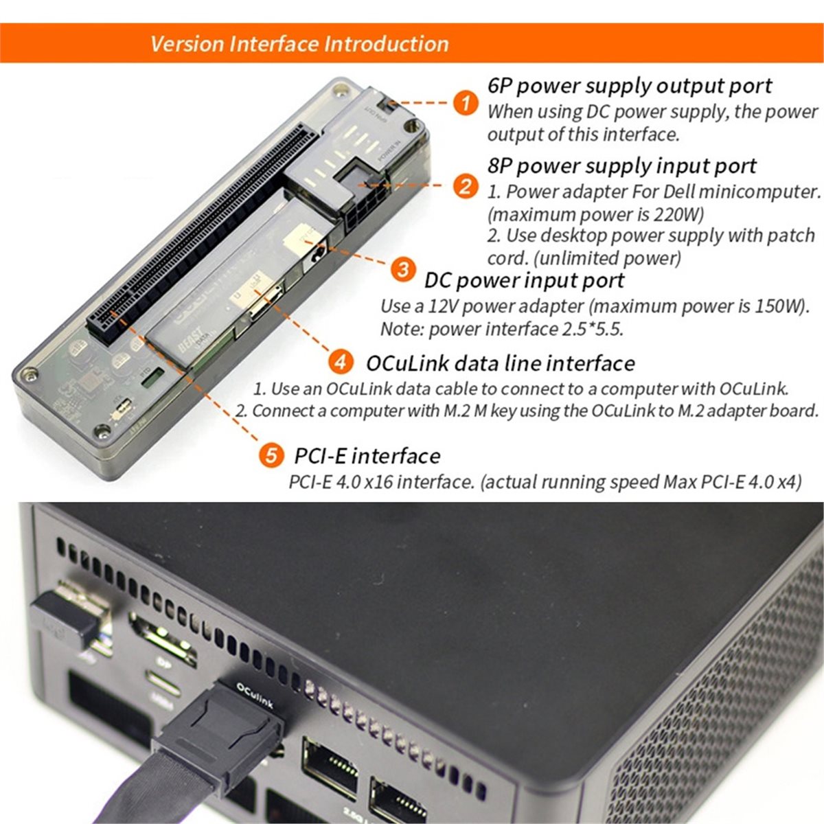 Promozione: Dock GPU OCuLink c - External Gpu Dock Pcie 4.0 Oculink recensione e prezzo